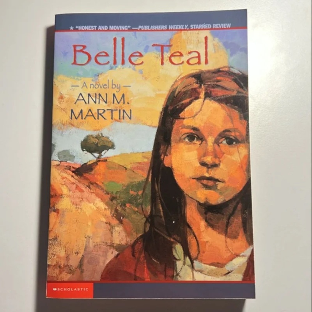 Scholastic Belle Teal — Teal, Orange, Brown Cover Art